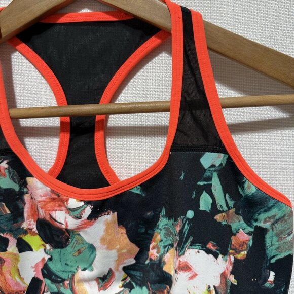 FABLETICS Sports Bra Womens Sz M Amna Racer Back Multi-Color Abstract Mesh Strap - Picture 3 of 7
